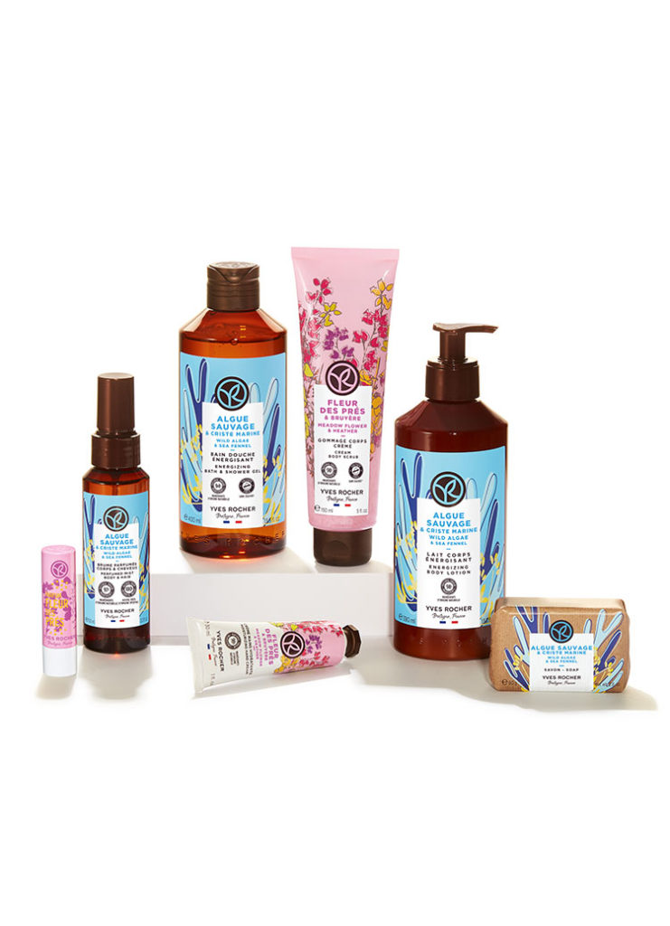 gamme bain de nature sur fond blanc par yves rocher