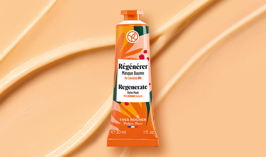 tube masque baume au calendula bio sur crème par yves rocher