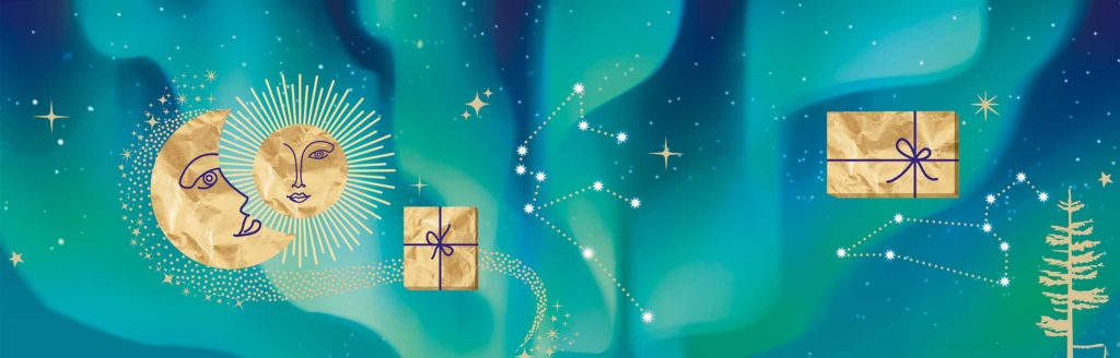 nuit étoilée et boréale à noël avec yves rocher