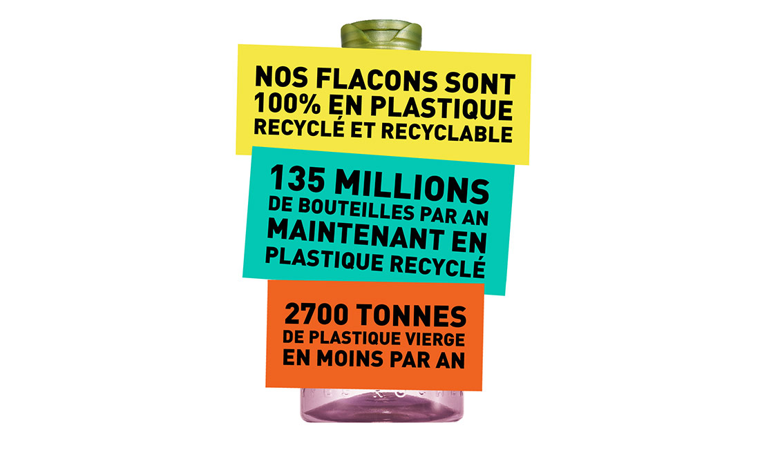 Flacons Plastique recyclé Yves Rocher
