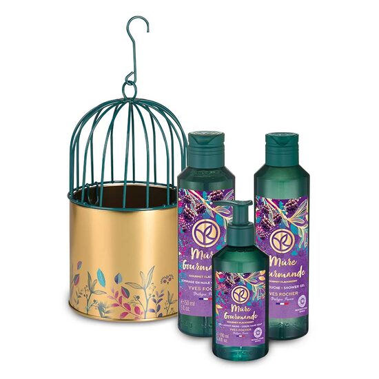 Delectable Blackberry Trio in The Golden cage by Yves Rocher