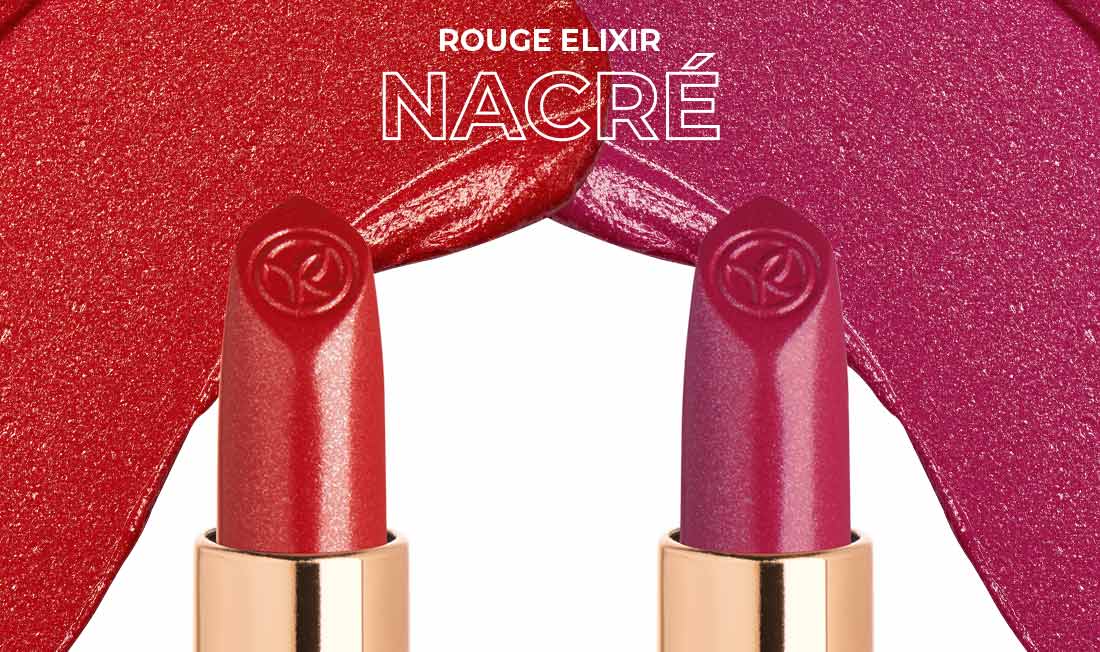 deux rouges à lèvres rouge elixir nacré yves rocher