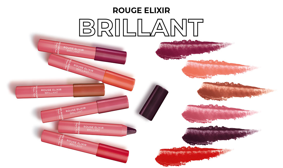 différentes teintes du rouge elixir brillant par yves rocher